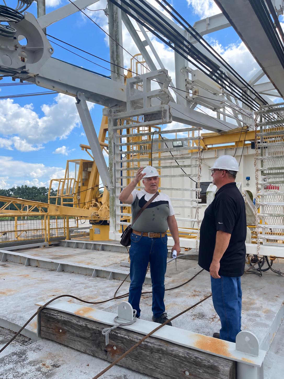 Drilling Masters team inspecting rig equipment